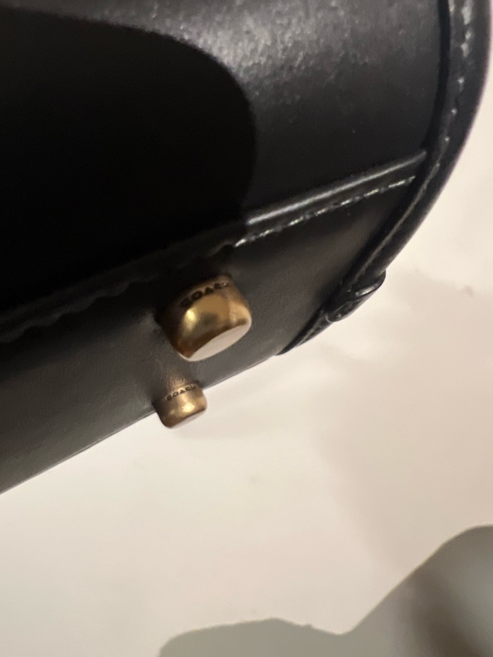 Coach The Swing Zip Black Leather Shoulder Bag with Gold Hardware - Picture 12 of 12